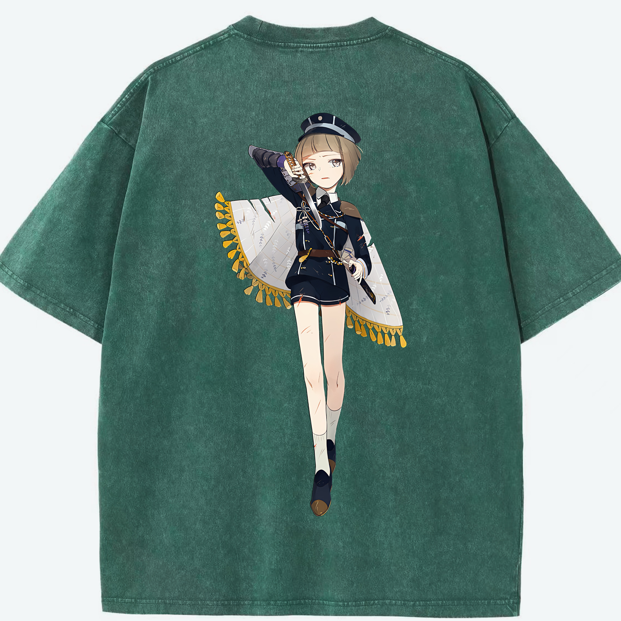 （画像用） 刀剣乱舞 Touken Ranbu 綿100% ヴィンテージ風 半袖Tシャツ（背面プリント）